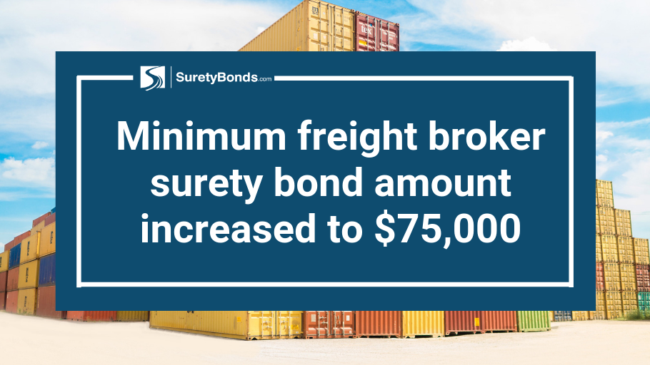 Find out why the Minimum freight broker surety bond amount increased to $75,000
