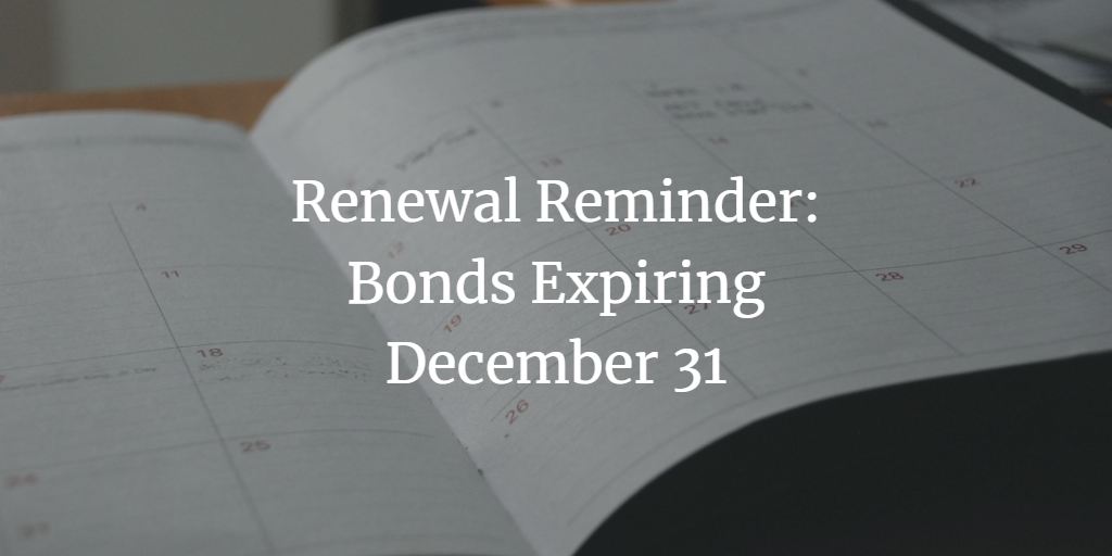 bond renewal calendar